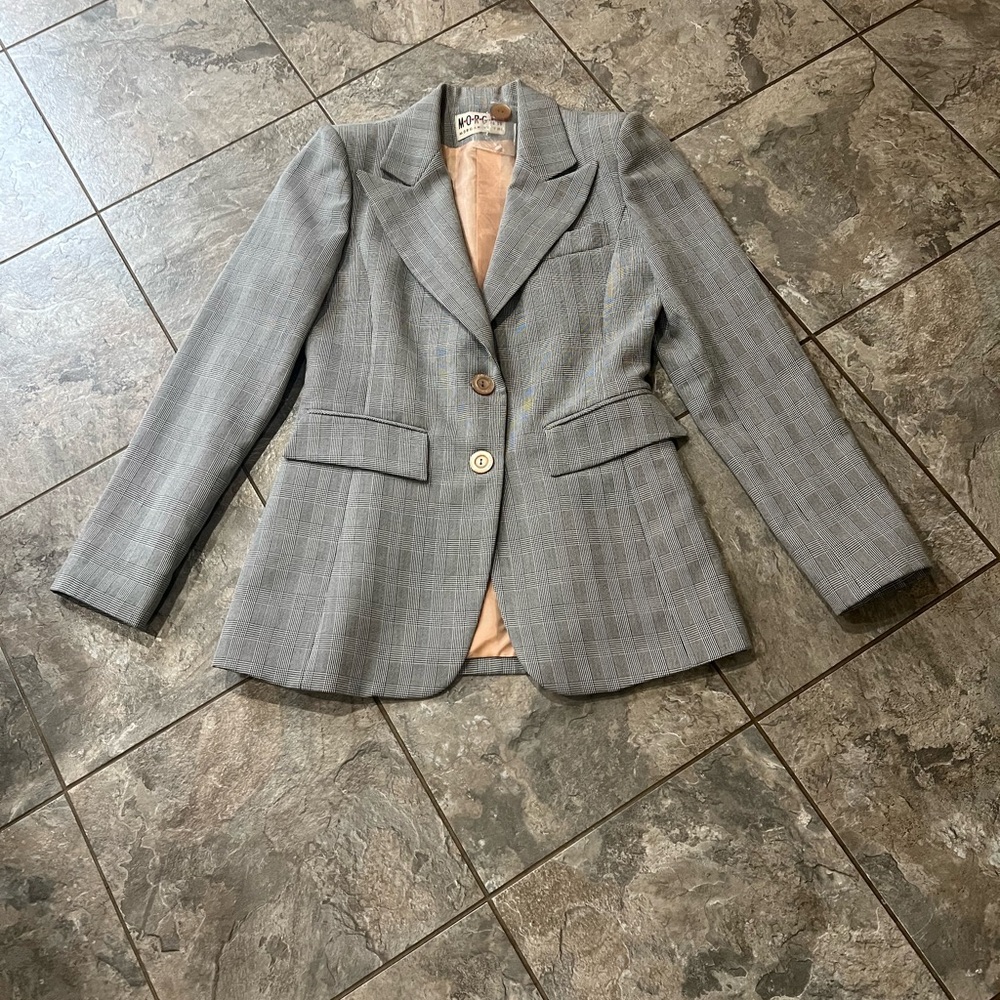 90s French Pinstripe Blazer Designer Morgan De Toi Size 2